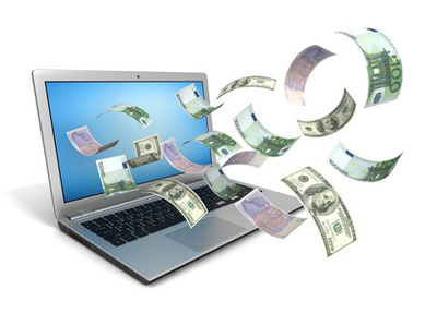 使用筆記本電腦概念在線(xiàn)賺錢(qián)